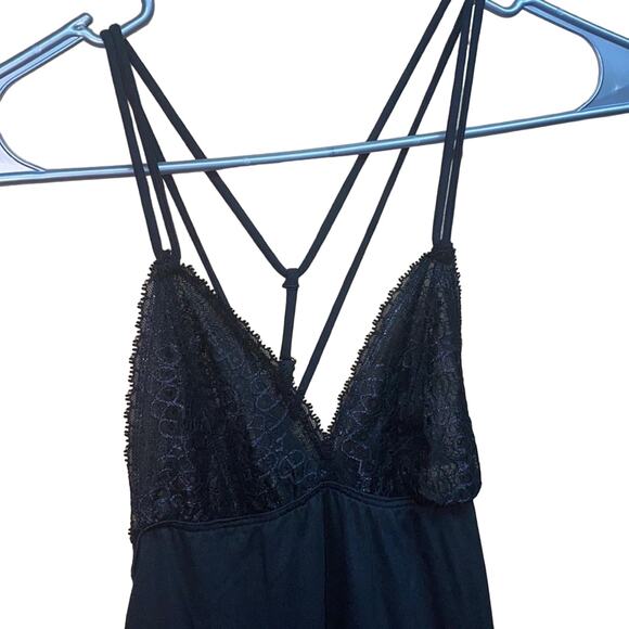 Naked Princess Black Cara Maxi Nightgown New with Tags Size Petite - Picture 4 of 9